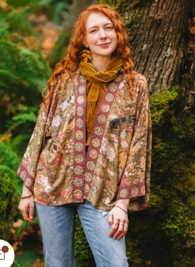 Dream Weaver Pixie Duster Cropped Kimono w/ Zodiac