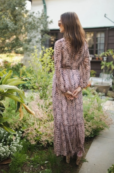 Rosey Boa Raglan Maxi Dress