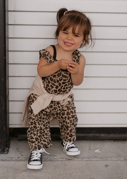 Leopard Print Overalls