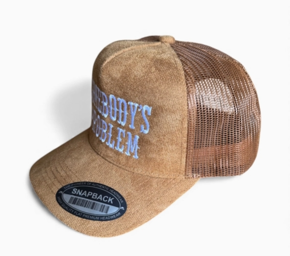 Somebody's Problem Suede Trucker Hat