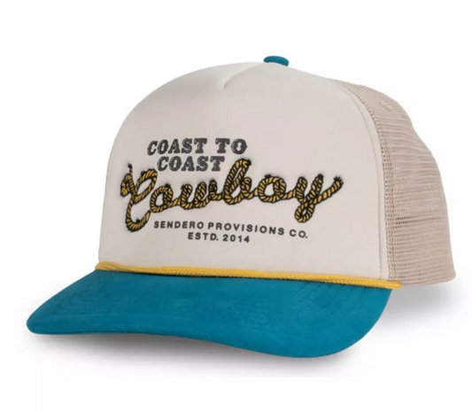 COAST TO COWBOY HAT CREAM/TEAL